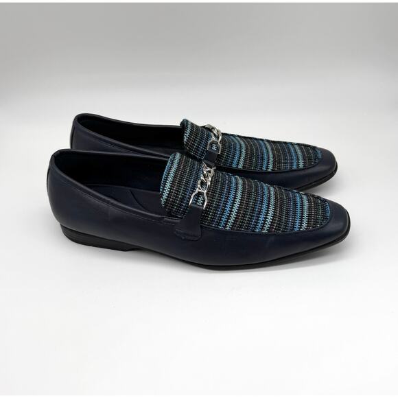 Giorgio Brutini Blue Men\'s Loafers Memory Foam Woven Chain Shoes Size 9M main image 9